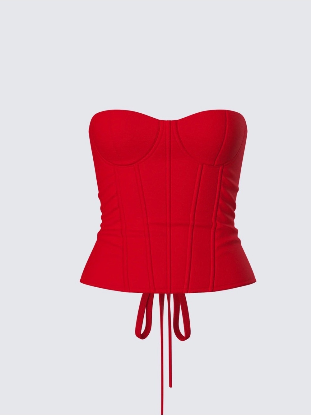 FINESSE Tayah Red Mesh corset Top